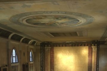 Ceiling painting of theater in Venice